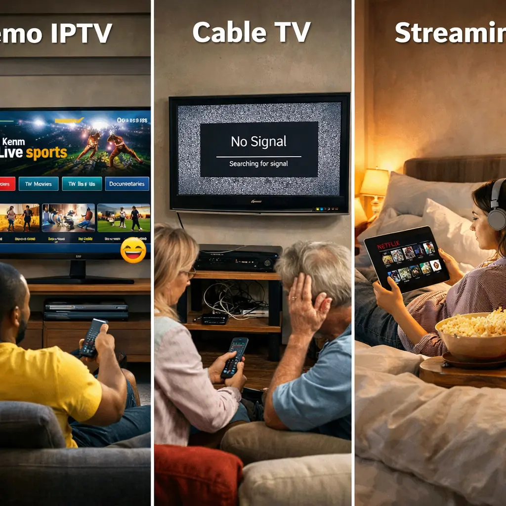 Kemo IPTV vs Cable vs Streaming